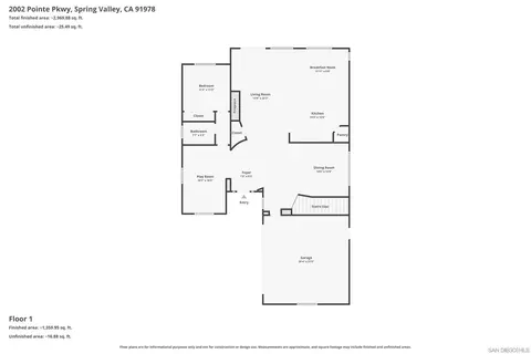 Floorplan - 2002 Pointe Pkwy, Spring Valley, CA 91978 photo 1 of 2