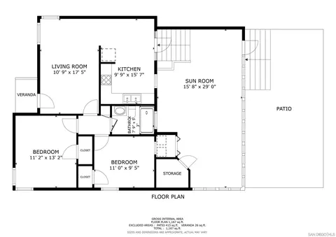 Floorplan - 7183 Purdue, La Mesa, CA 91942 photo 1 of 2