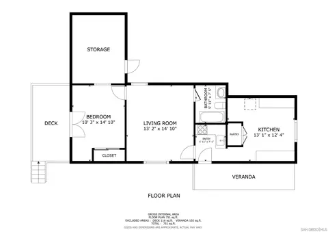 Floorplan - 7183 Purdue, La Mesa, CA 91942 photo 2 of 2