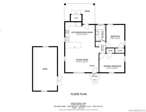 Floorplan - 7282 University Ave, La Mesa, CA 91942 photo 1 of 1