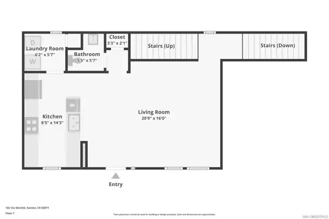 Floorplan - 152 Via Montisi, Santee, CA 92071 photo 2 of 3