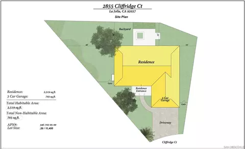 Floorplan - 2855 Cliffridge Ct, La Jolla, CA 92037 photo 2 of 2