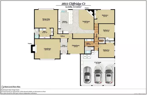 Floorplan - 2855 Cliffridge Ct, La Jolla, CA 92037 photo 1 of 2