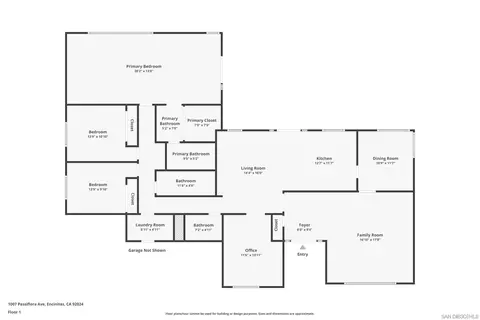 Floorplan - 1007 Passiflora Ave, Encinitas, CA 92024 photo 1 of 1