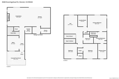 Floorplan - 3048 Eveningcloud St, Hemet, CA 92543 photo 1 of 3