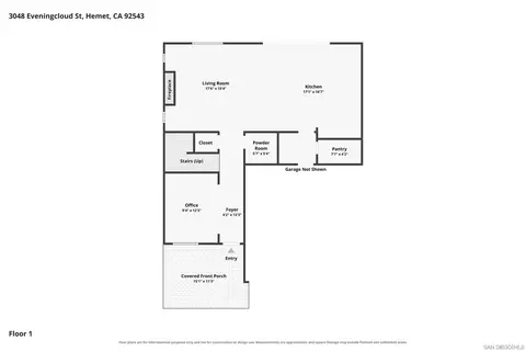 Floorplan - 3048 Eveningcloud St, Hemet, CA 92543 photo 3 of 3