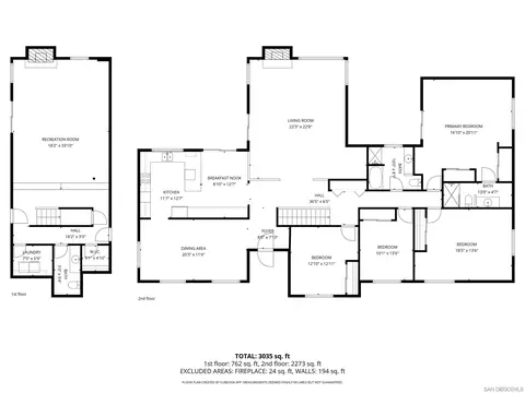 Floorplan - 1049 Ranchito Ct, Alpine, CA 91901 photo 1 of 1