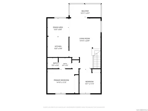 Floorplan - 5430 Baltimore Dr #1, La Mesa, CA 91942 photo 2 of 3