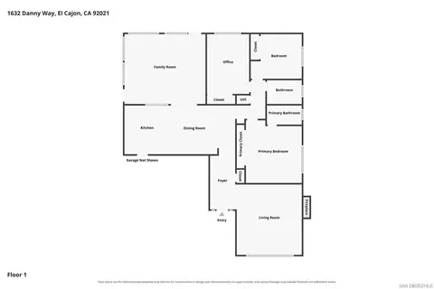 Floorplan - 1632 Danny Way, El Cajon, CA 92021 photo 1 of 1