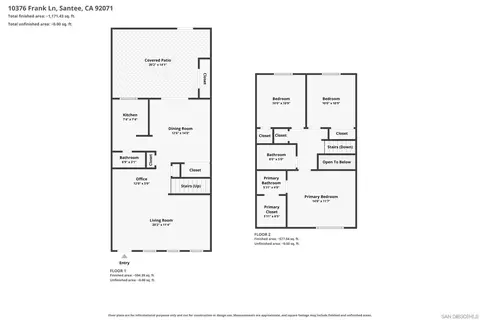 Floorplan - 10376 Frank Ln, Santee, CA 92071 photo 1 of 1