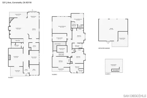 Floorplan - 531 J Ave, Coronado, CA 92118 photo 2 of 4