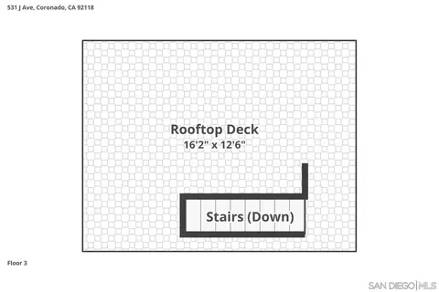 Floorplan - 531 J Ave, Coronado, CA 92118 photo 4 of 4