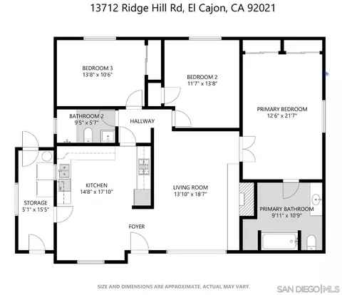 Floorplan - 13712 Ridge Hl, El Cajon, CA 92021 photo 1 of 1