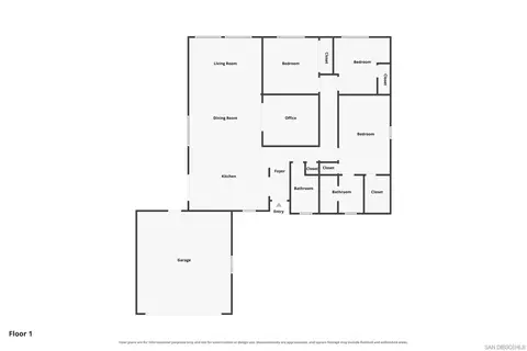 Floorplan - 7918 Linen Dr, Santee, CA 92071 photo 1 of 1