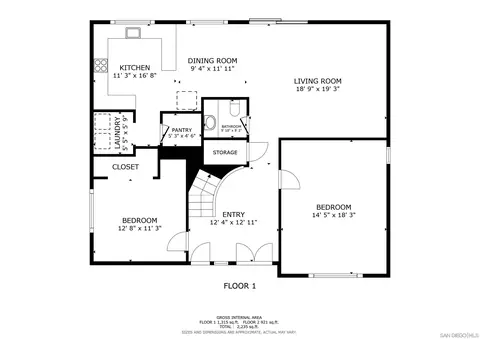 Floorplan - 2884 Brandeis Dr, Oceanside, CA 92056 photo 1 of 2