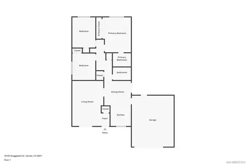 Floorplan - 10105 Shaggybark Dr, Santee, CA 92071 photo 1 of 1