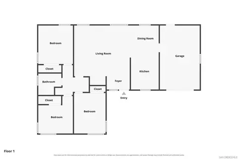 Floorplan - 3452 Trophy Dr, La Mesa, CA 91941 photo 1 of 1
