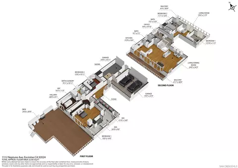 Floorplan - 1112 Neptune Ave, Encinitas, CA 92024 photo 2 of 2