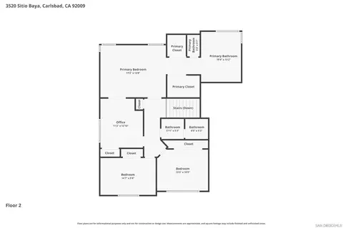 Floorplan - 3520 Sitio Baya, Carlsbad, CA 92009 photo 1 of 2