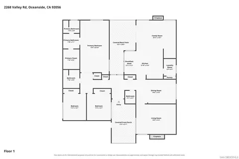 Floorplan - 2268 Valley Rd, Oceanside, CA 92056 photo 1 of 1