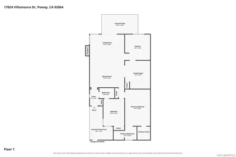 Floorplan - 17824 Villamoura Dr, Poway, CA 92064 photo 1 of 1