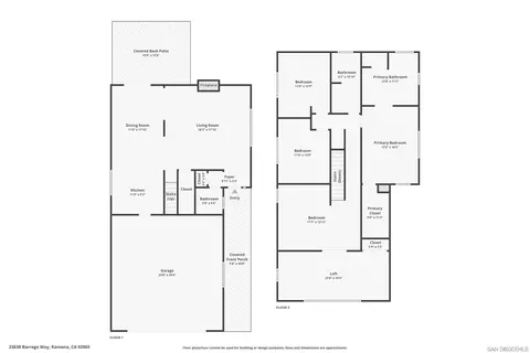 Floorplan - 23638 Barrego Way, Ramona, CA 92065 photo 1 of 1