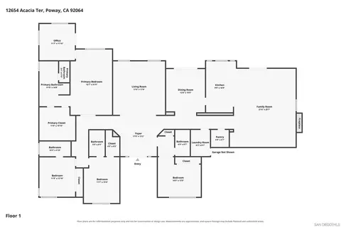 Floorplan - 12654 Acacia Ter, Poway, CA 92064 photo 1 of 1