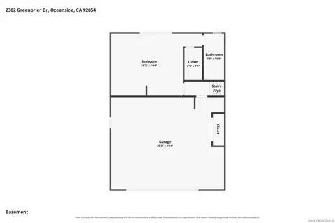 Floorplan - 2302 Greenbrier Dr, Oceanside, CA 92054 photo 3 of 4