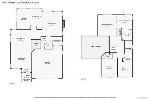 Floorplan - 950 Tempera Ct, Oceanside, CA 92057 photo 1 of 3