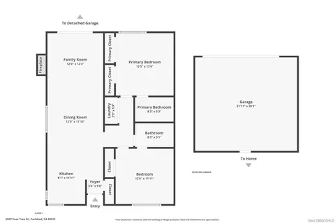 Floorplan - 6922 Pear Tree Dr, Carlsbad, CA 92011 photo 1 of 1