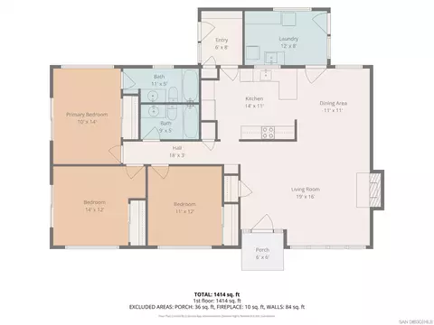 Floorplan - 1491 Louise Dr, Alpine, CA 91901 photo 1 of 2