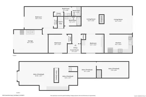 Floorplan - 816 Caminito Azul, Carlsbad, CA 92011 photo 1 of 1