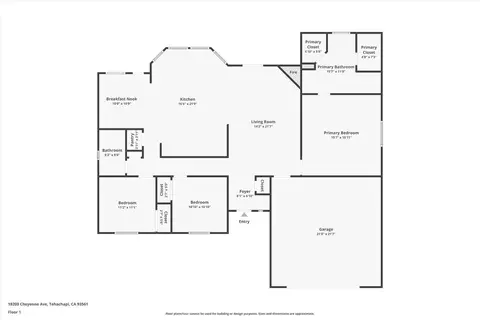 Floorplan - 18200 Cheyenne Ave, Tehachapi, CA 93561 photo 1 of 1