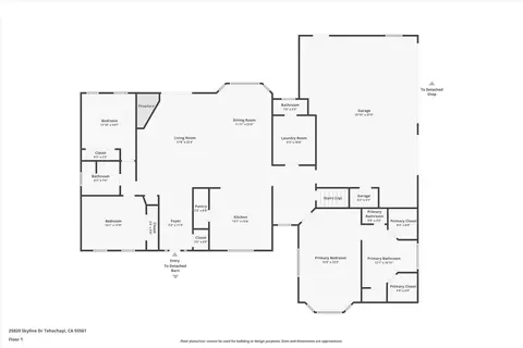 Floorplan - 25820 Skyline Dr, Tehachapi, CA 93561 photo 3 of 4