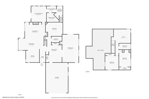 Floorplan - 26520 Brian Pl, Tehachapi, CA 93561 photo 1 of 3