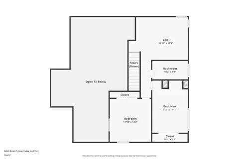 Floorplan - 26520 Brian Pl, Tehachapi, CA 93561 photo 3 of 3