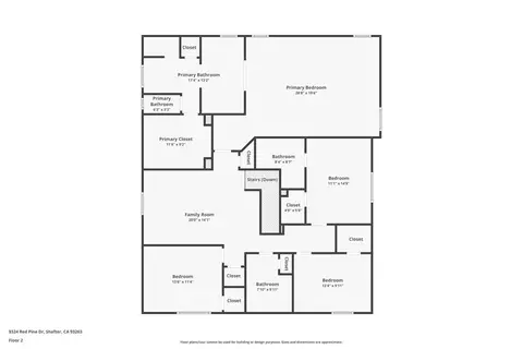 Floorplan - 9324 Red Pine Dr, Shafter, CA 93263 photo 2 of 3