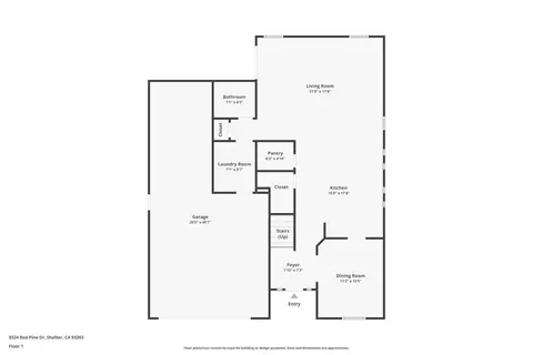 Floorplan - 9324 Red Pine Dr, Shafter, CA 93263 photo 1 of 3