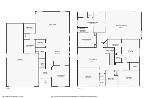 Floorplan - 9324 Red Pine Dr, Shafter, CA 93263 photo 3 of 3