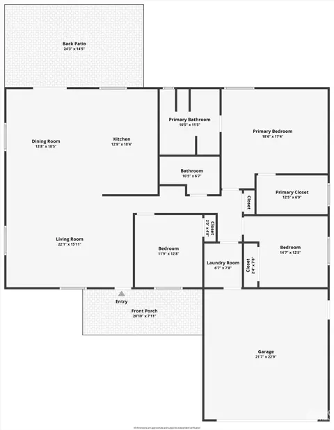 Floorplan - 28840 Birkdale Ct, Tehachapi, CA 93561 photo 1 of 1