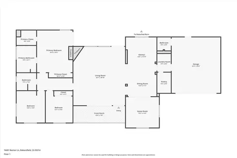 Floorplan - 16451 Barton Ln, Bakersfield, CA 93314 photo 3 of 3