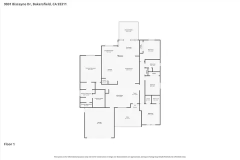 Floorplan - 9801 Biscayne Dr, Bakersfield, CA 93311 photo 1 of 1