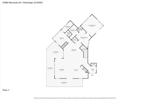 Floorplan - 21805 Mountain Dr, Tehachapi, CA 93561 photo 2 of 3