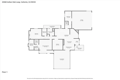 Floorplan - 22560 Indian Oak Loop, Caliente, CA 93518 photo 1 of 3