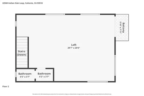 Floorplan - 22560 Indian Oak Loop, Caliente, CA 93518 photo 2 of 3