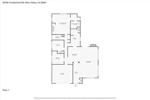 Floorplan - 28100 Cumberland Rd, Tehachapi, CA 93561 photo 1 of 1