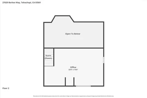 Floorplan - 27020 Barkes Way, Tehachapi, CA 93561 photo 3 of 4