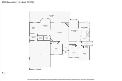 Floorplan - 27021 Barkes Way, Tehachapi, CA 93561 photo 1 of 2