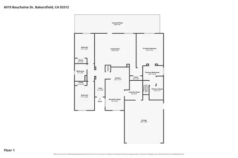 Floorplan - 6019 Bouchaine Dr, Bakersfield, CA 93312 photo 1 of 1