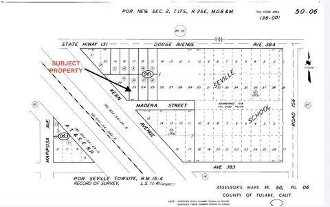 Madera Street, Seville, CA 93292